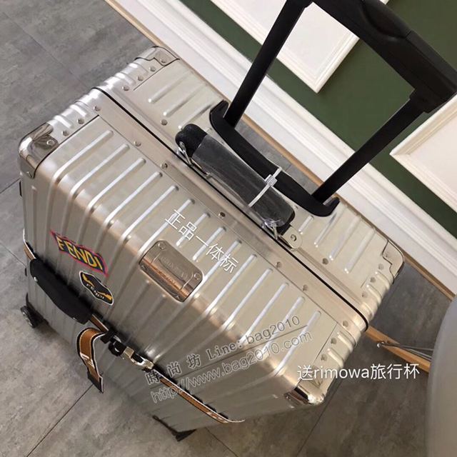 Rimowa拉杆箱 66627 Fendi x rimowa 全鋁鎂合金 日默瓦拉箱 馮彥霖同款旅行箱xzx1009